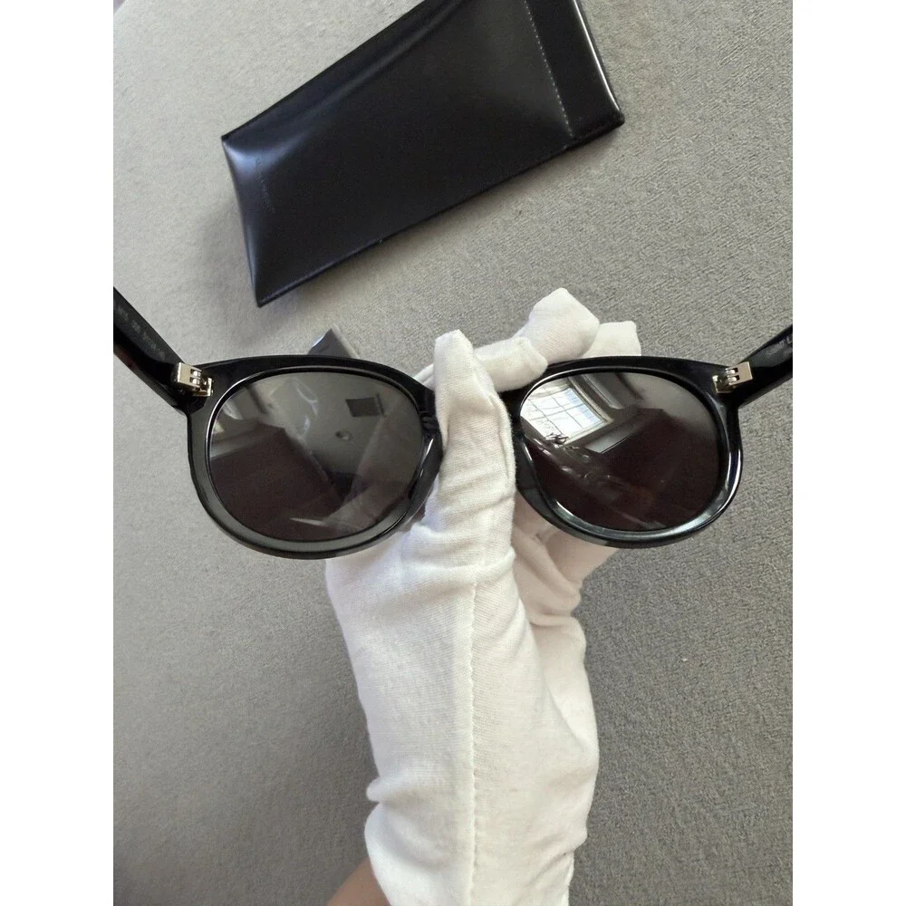 SAINT LAURENT SL M15 005 5124-145 Black Women's Sunglasses Logo Gold